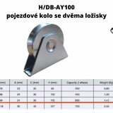 HDB-BU100 - pojezdové kolo se dvěma ložisky (7)